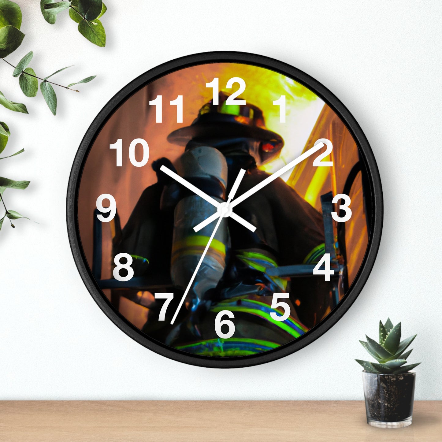 Firefighter--Wall Clock