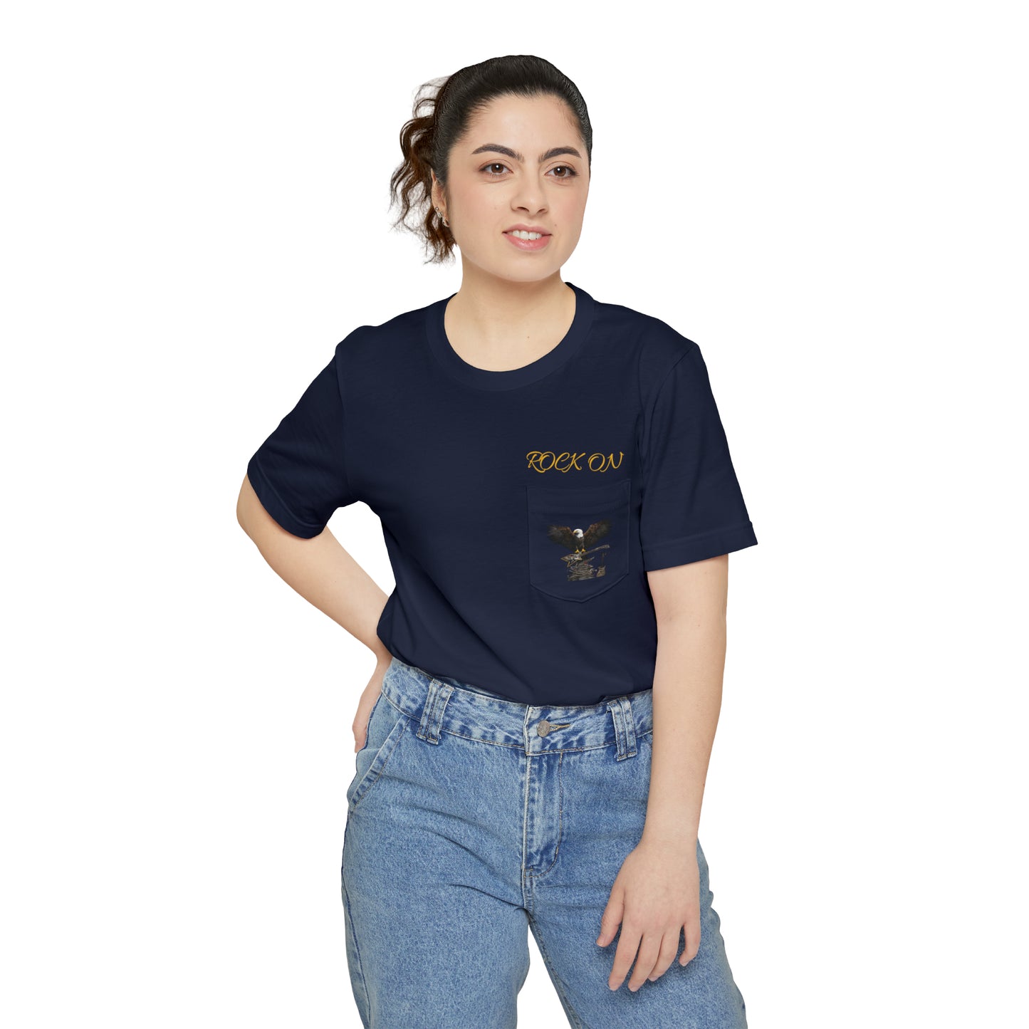 ROCK ON--Unisex Pocket T-shirt