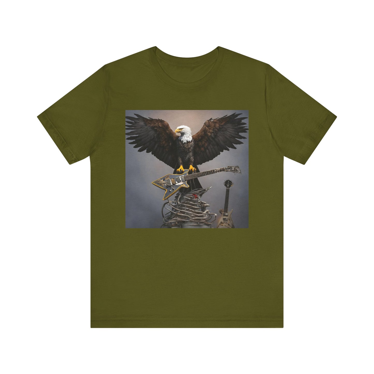 Eagle on the Rock--Pose--Unisex Jersey Short Sleeve Tee