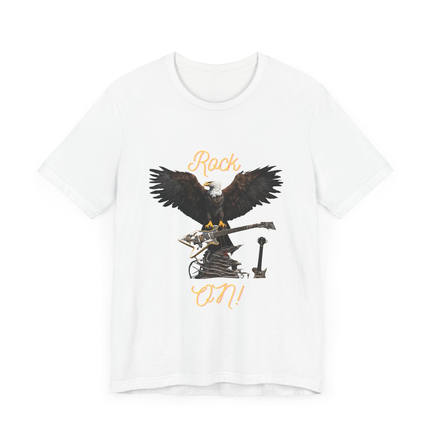 Rock On Eagle--Unisex Jersey Short Sleeve Tee