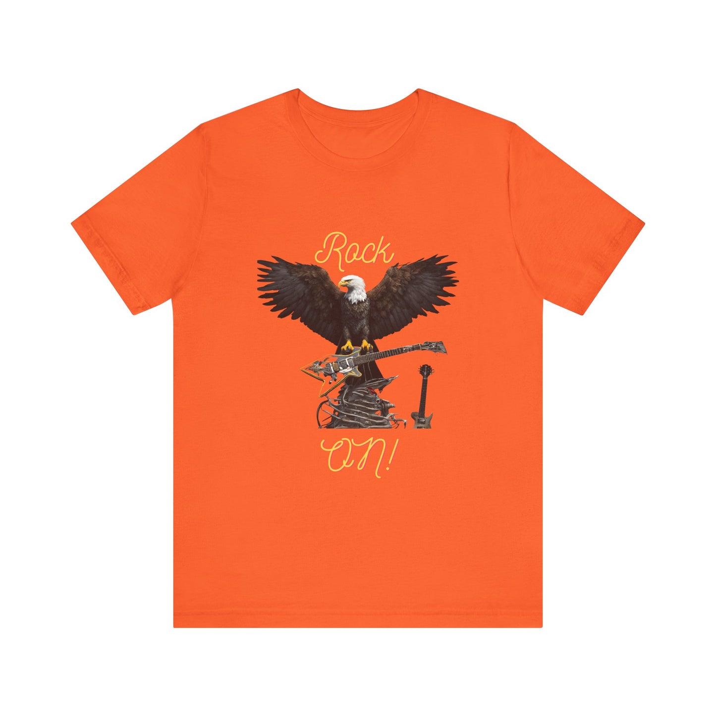 Rock On Eagle--Unisex Jersey Short Sleeve Tee