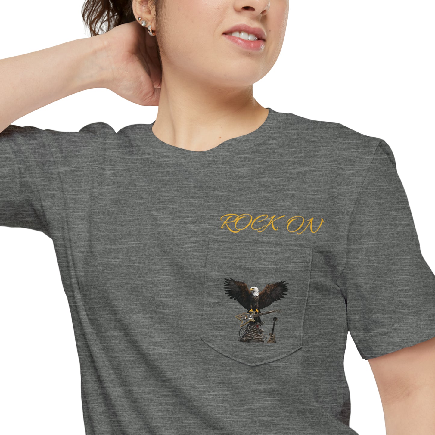 ROCK ON--Unisex Pocket T-shirt