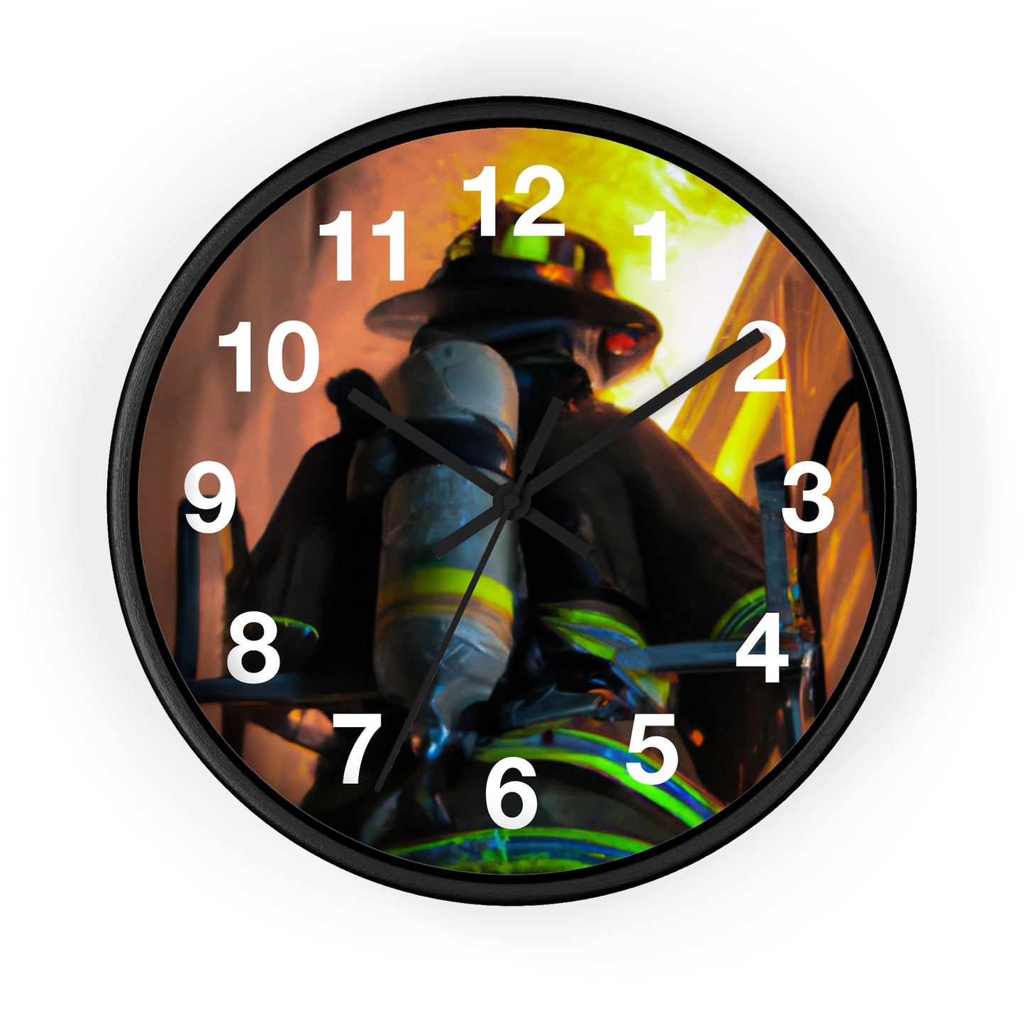 Firefighter--Wall Clock