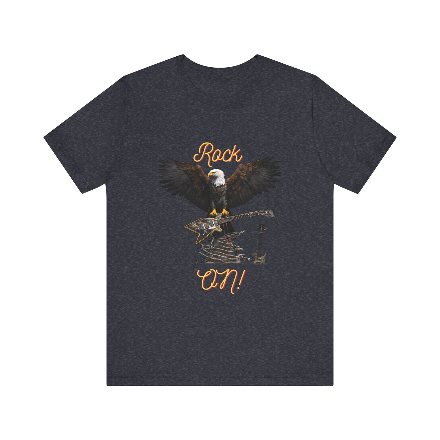 Rock On Eagle--Unisex Jersey Short Sleeve Tee