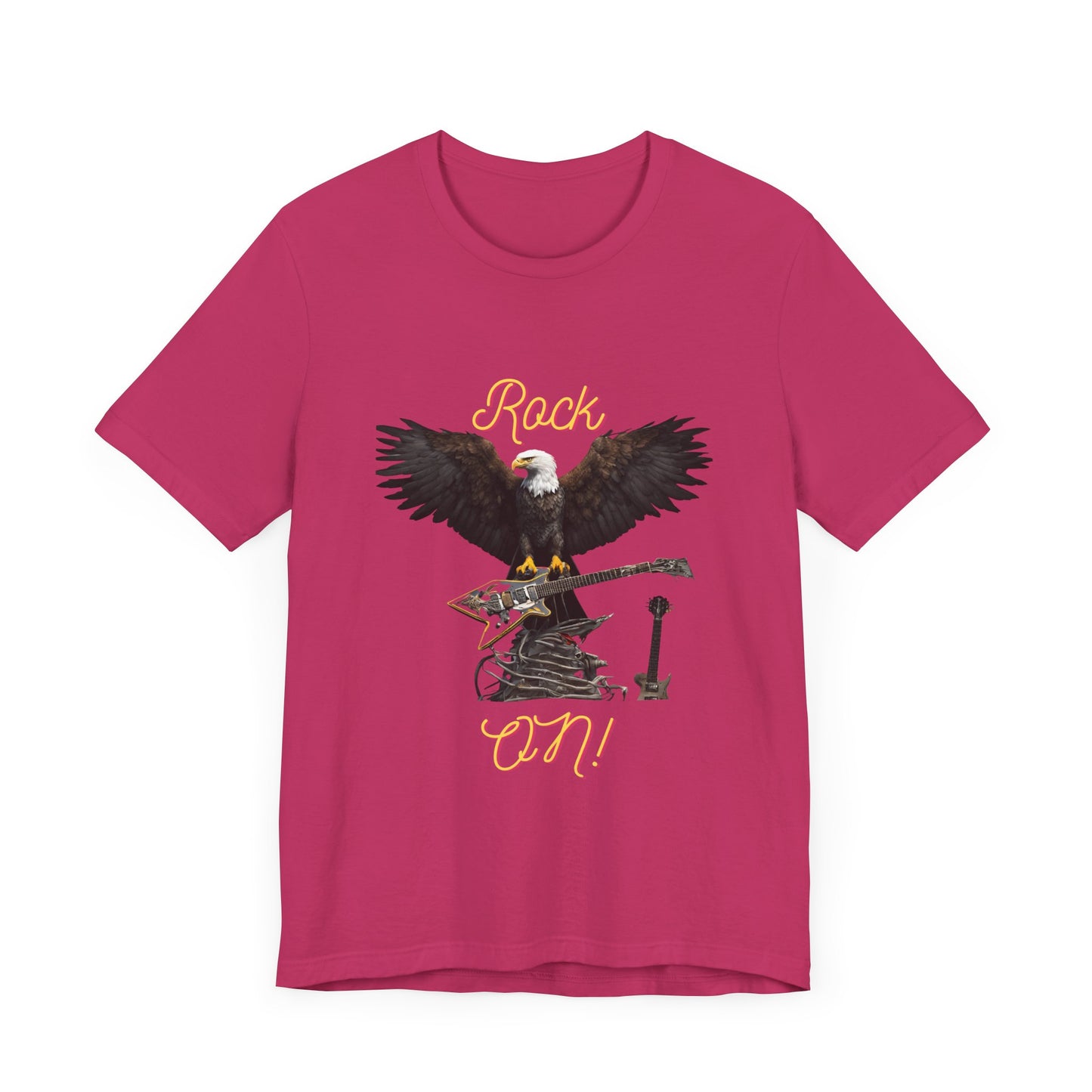 Rock On Eagle--Unisex Jersey Short Sleeve Tee