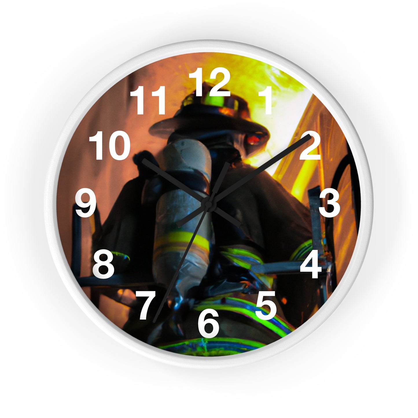 Firefighter--Wall Clock