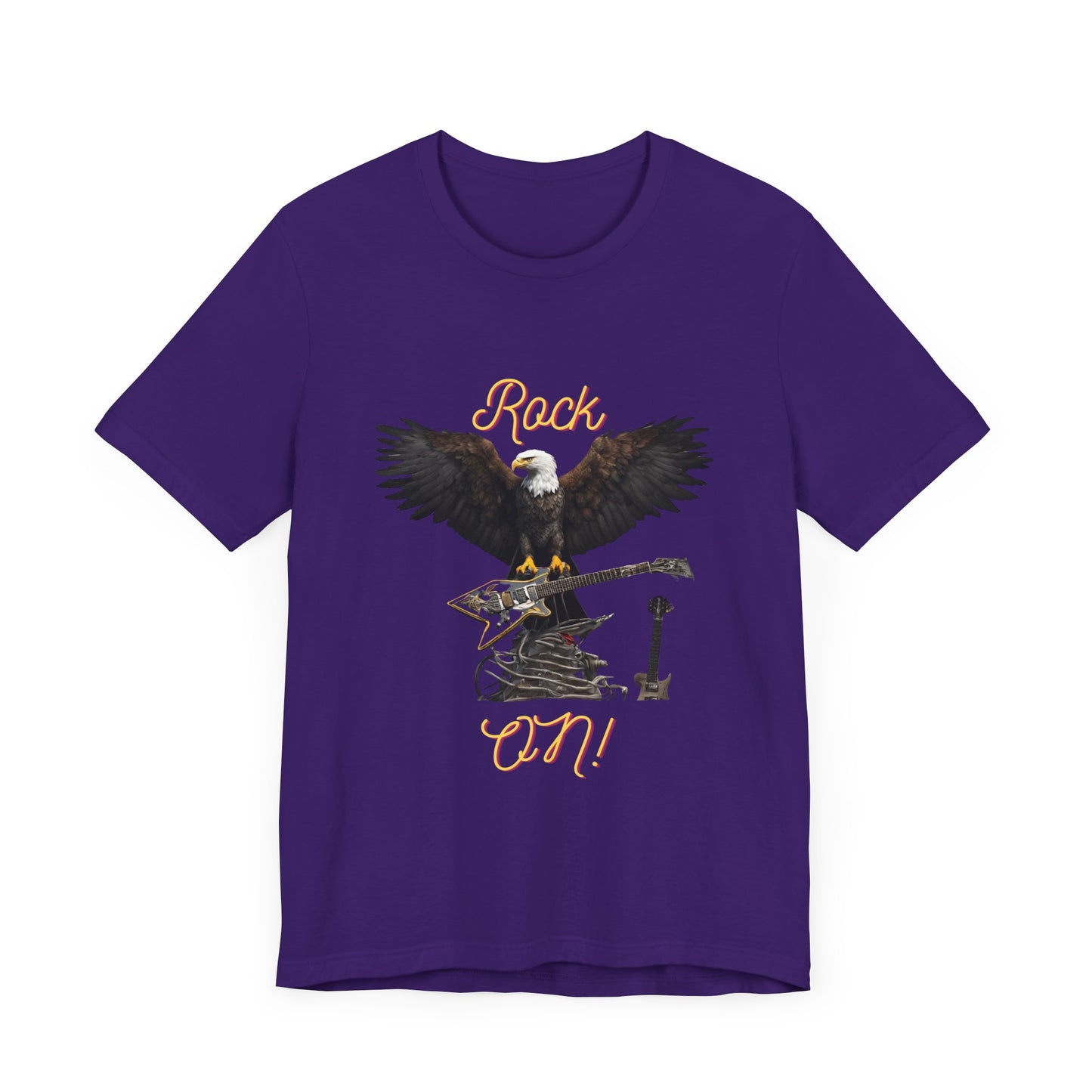 Rock On Eagle--Unisex Jersey Short Sleeve Tee