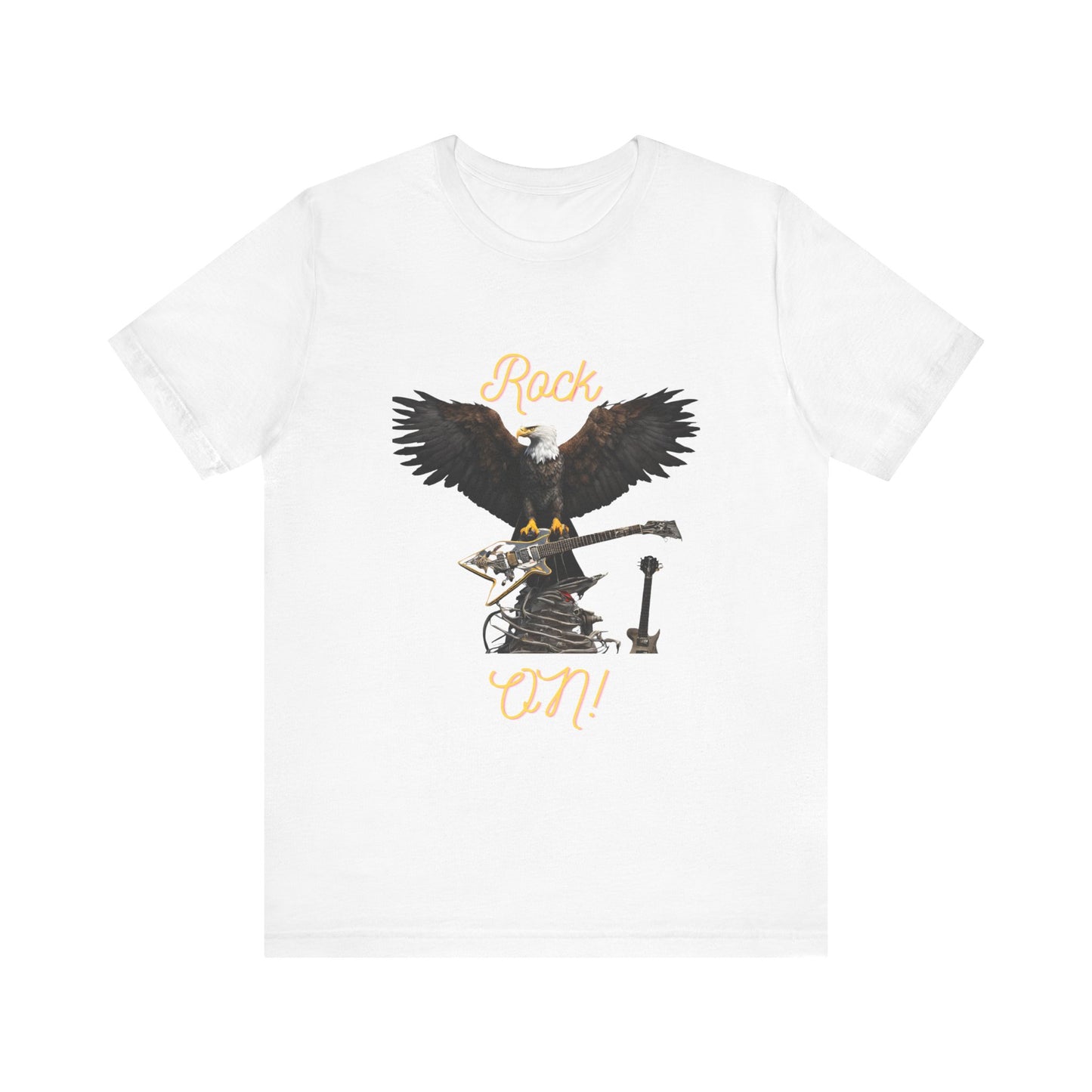 Rock On Eagle--Unisex Jersey Short Sleeve Tee