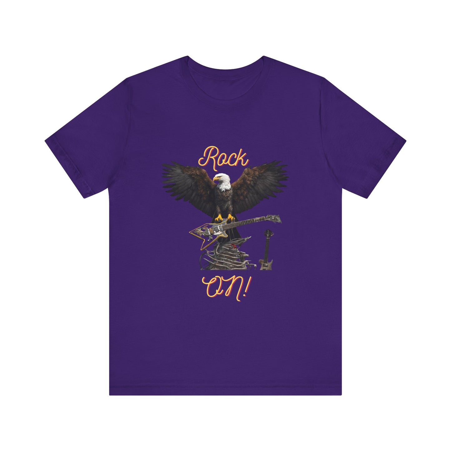 Rock On Eagle--Unisex Jersey Short Sleeve Tee