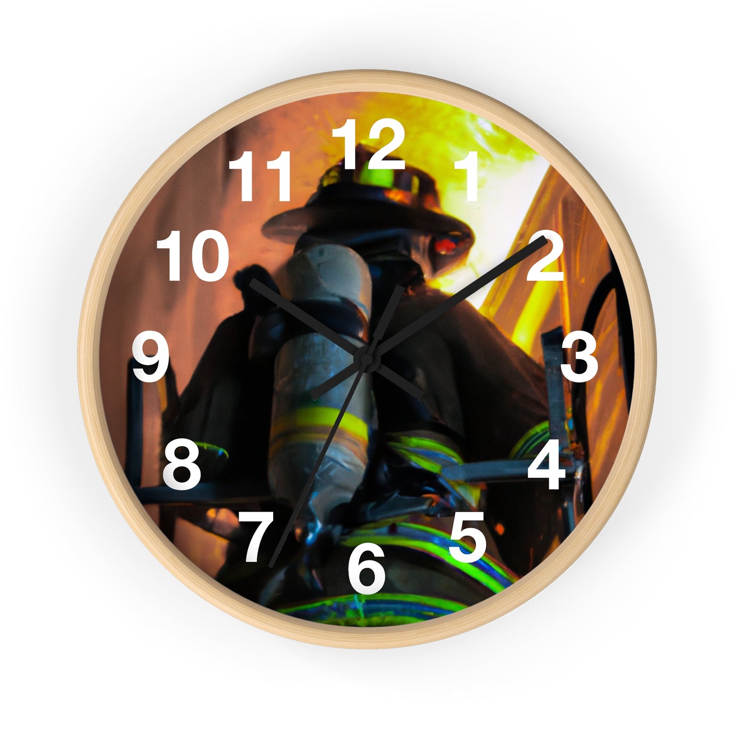 Firefighter--Wall Clock