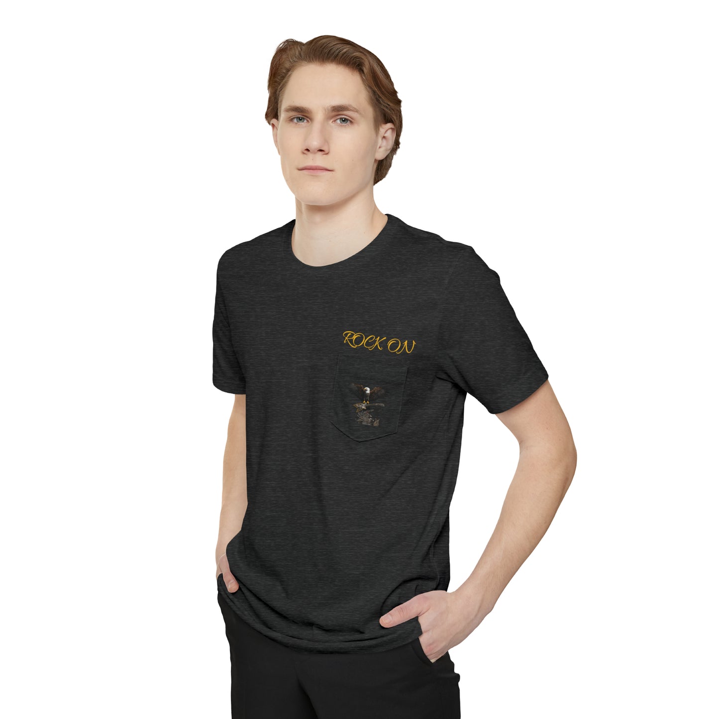 ROCK ON--Unisex Pocket T-shirt