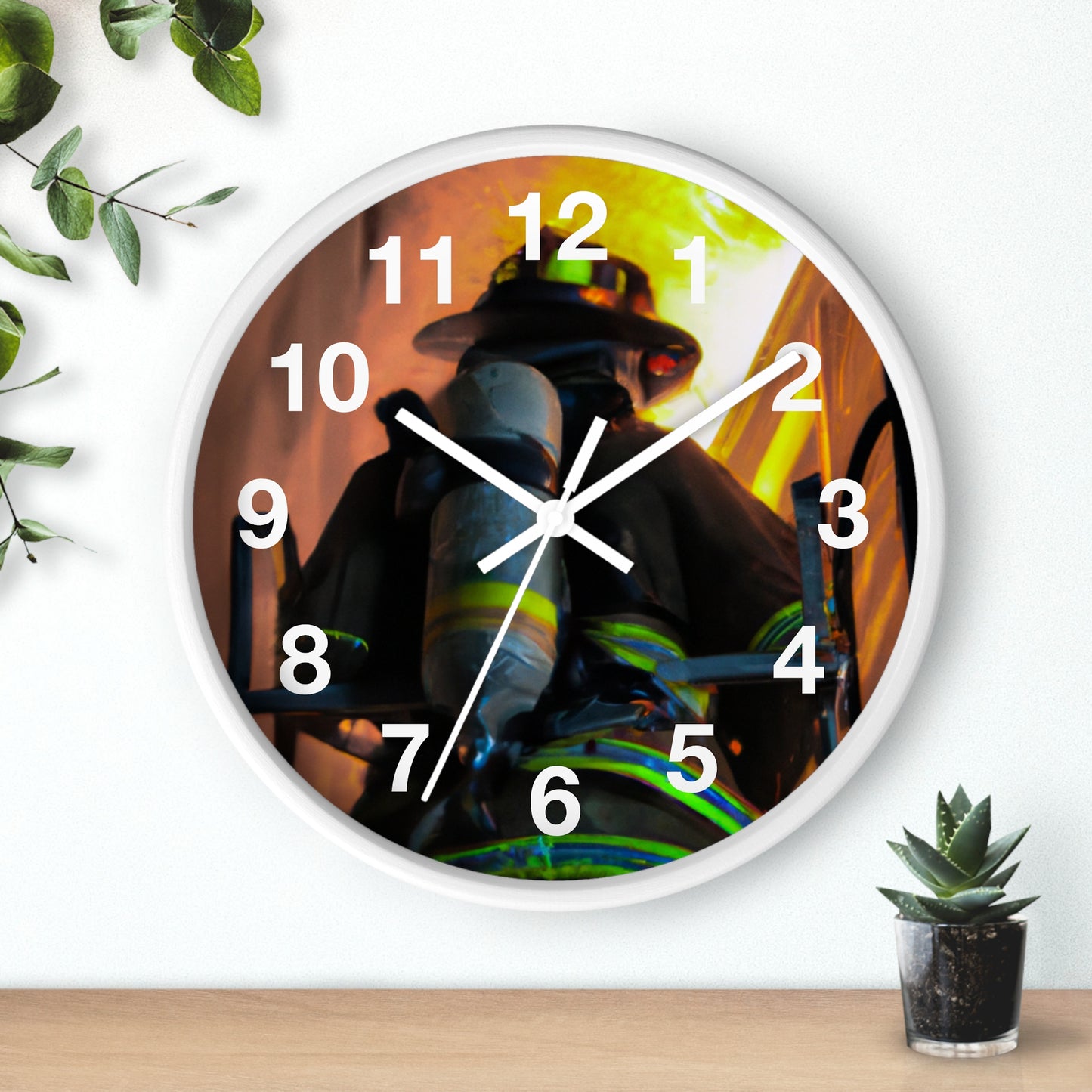 Firefighter--Wall Clock