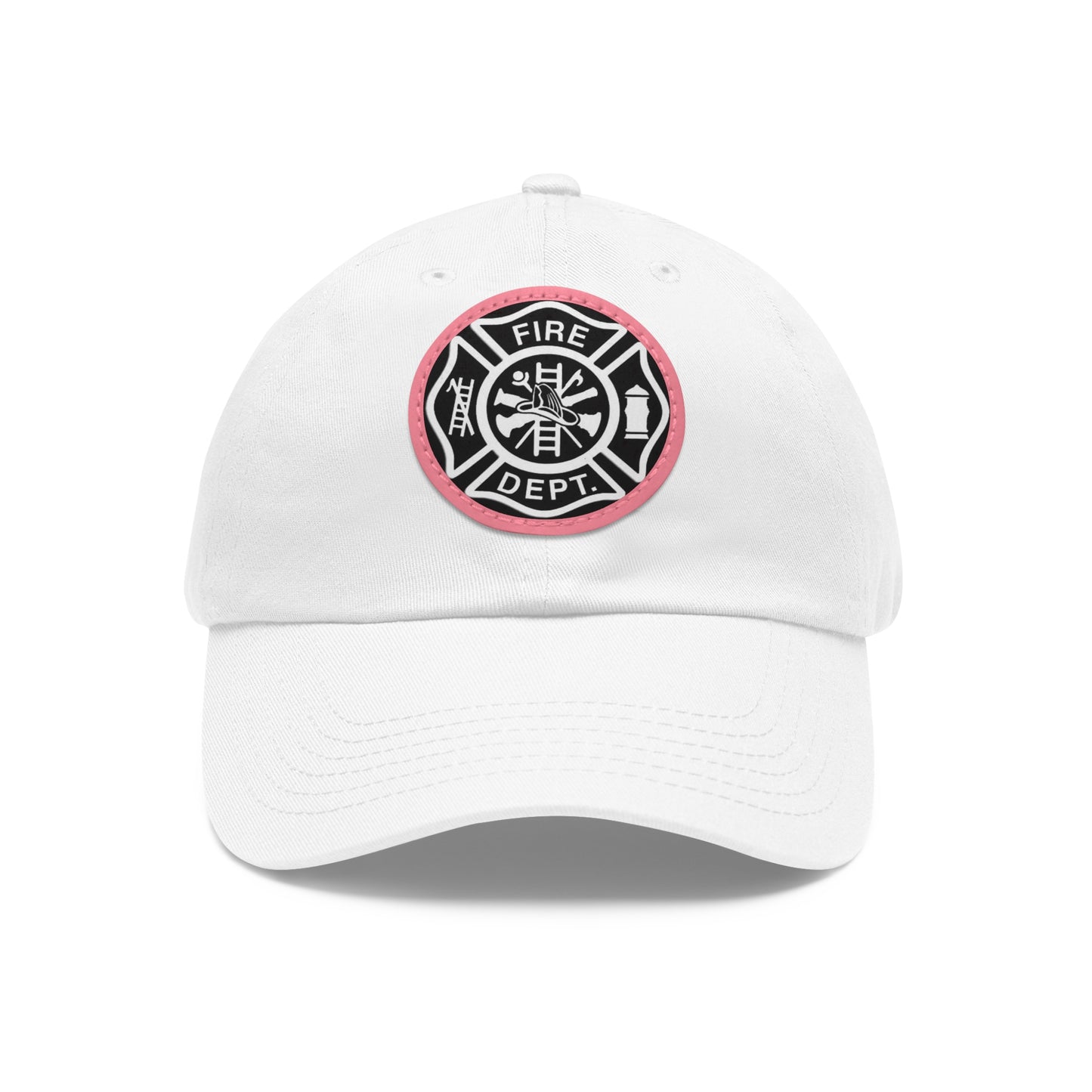 FIre Dept Hat with Leather Patch (Round)