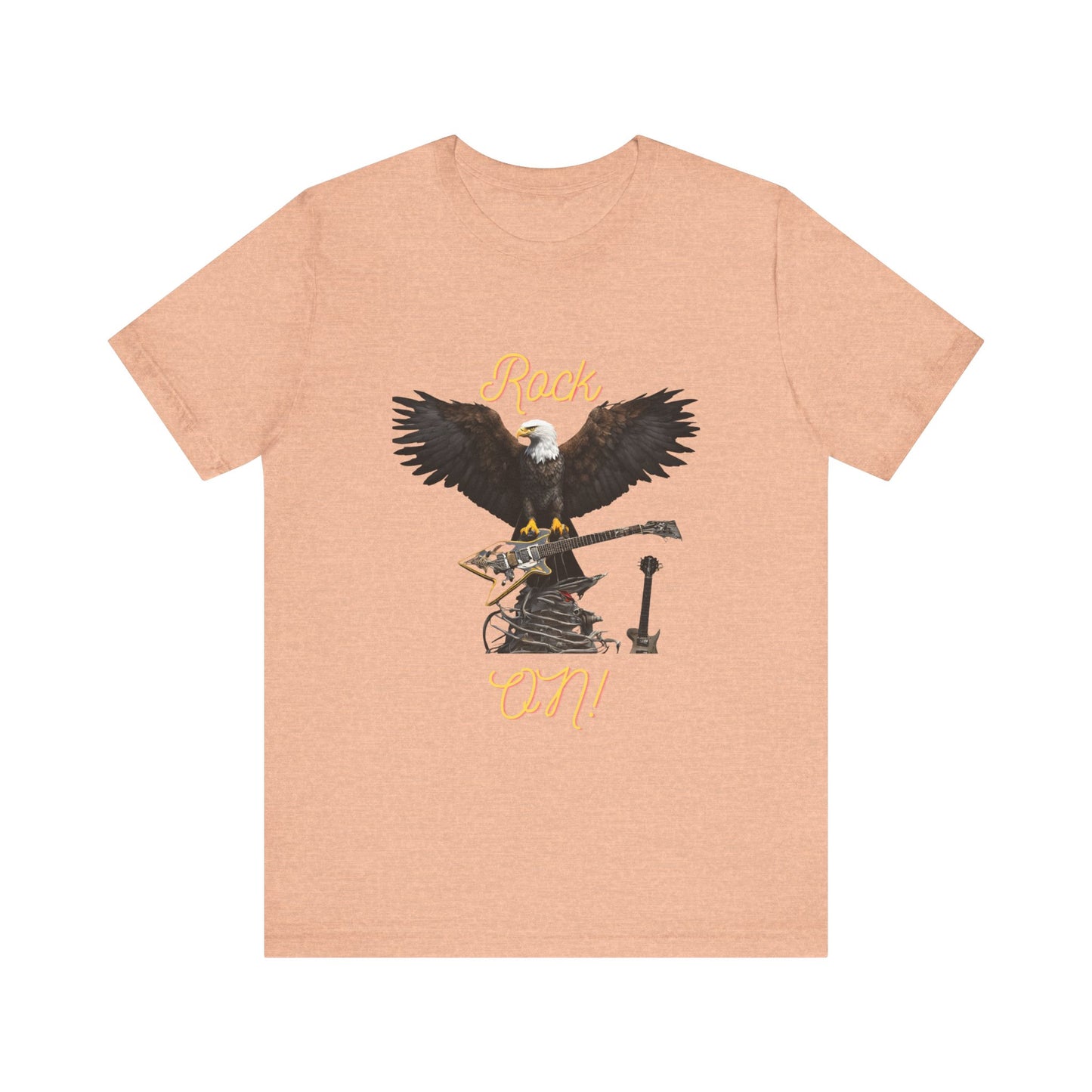 Rock On Eagle--Unisex Jersey Short Sleeve Tee