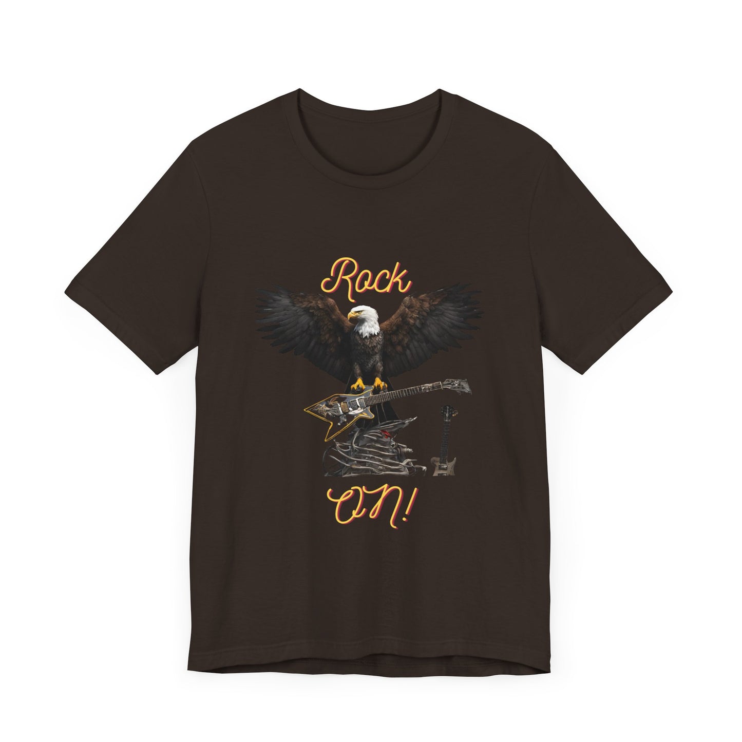 Rock On Eagle--Unisex Jersey Short Sleeve Tee