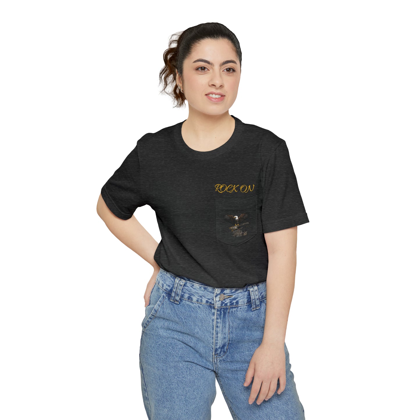 ROCK ON--Unisex Pocket T-shirt
