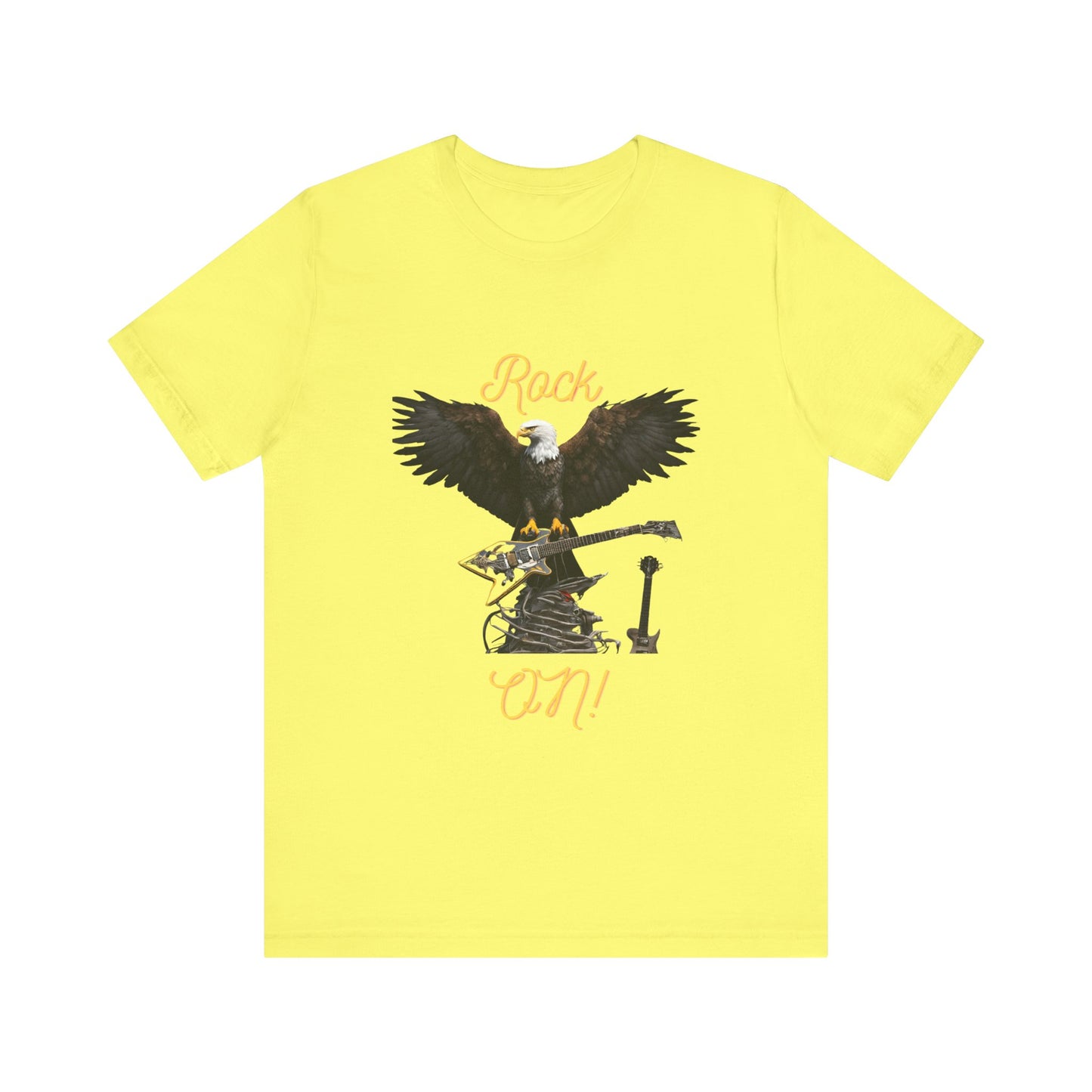 Rock On Eagle--Unisex Jersey Short Sleeve Tee
