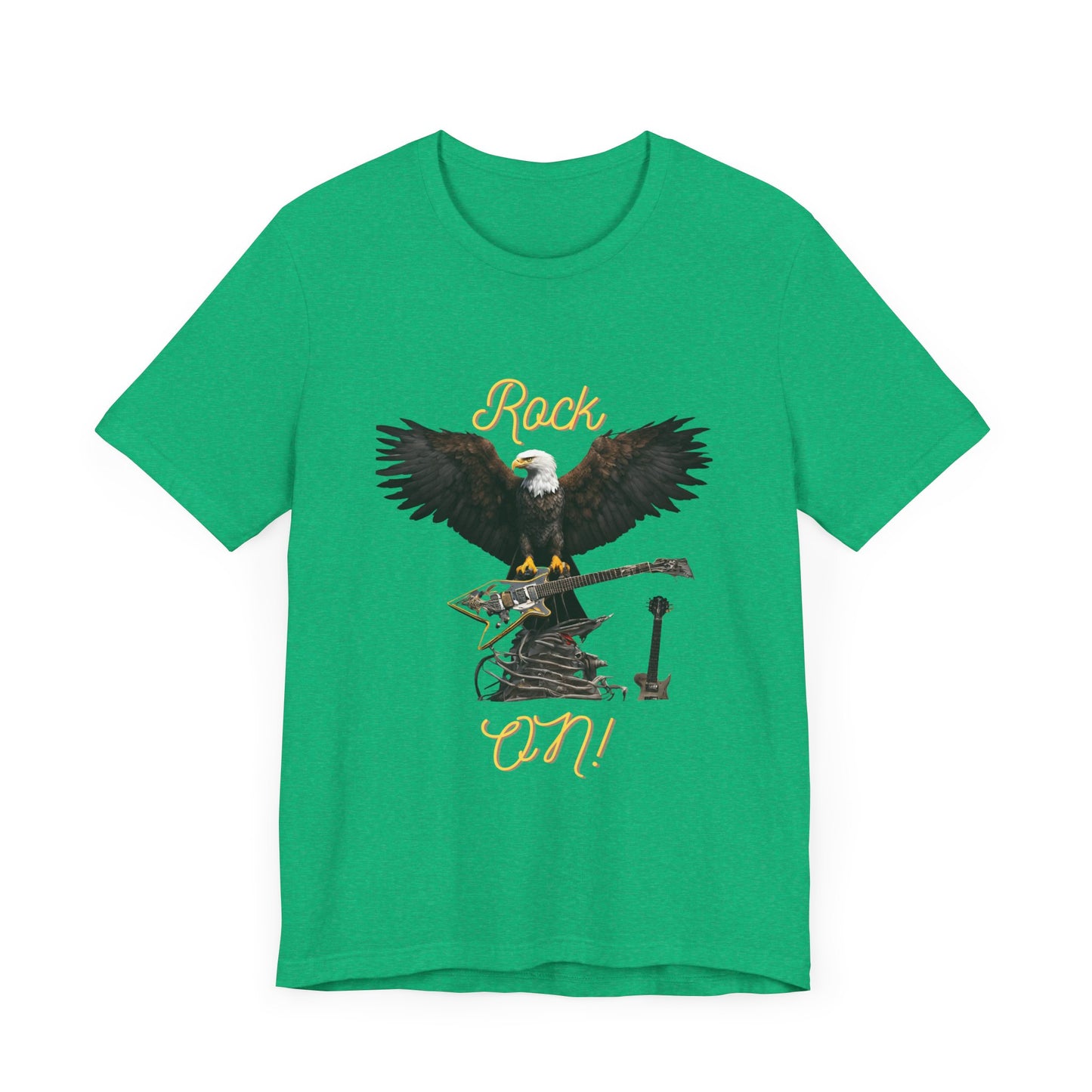 Rock On Eagle--Unisex Jersey Short Sleeve Tee