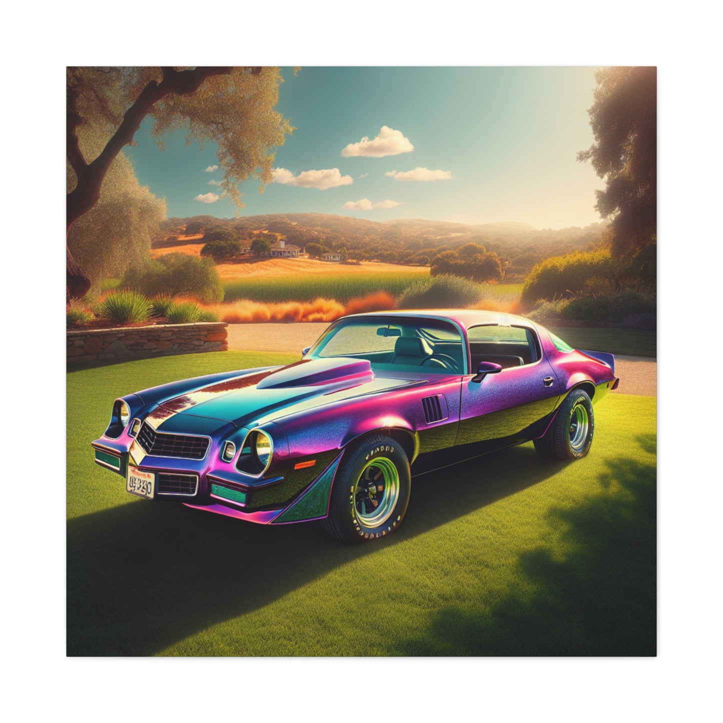 1979 Camaro Purple -- Canvas Gallery Wraps