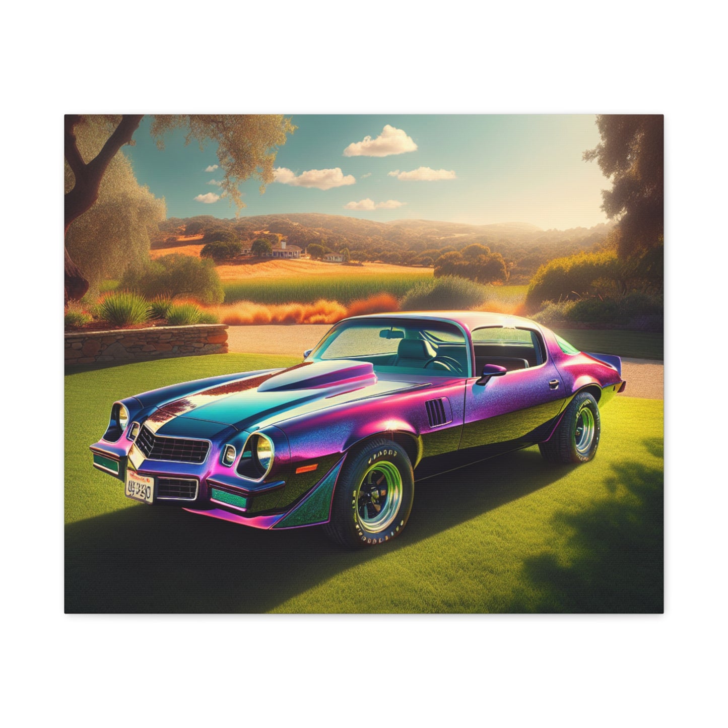 1979 Camaro Purple -- Canvas Gallery Wraps