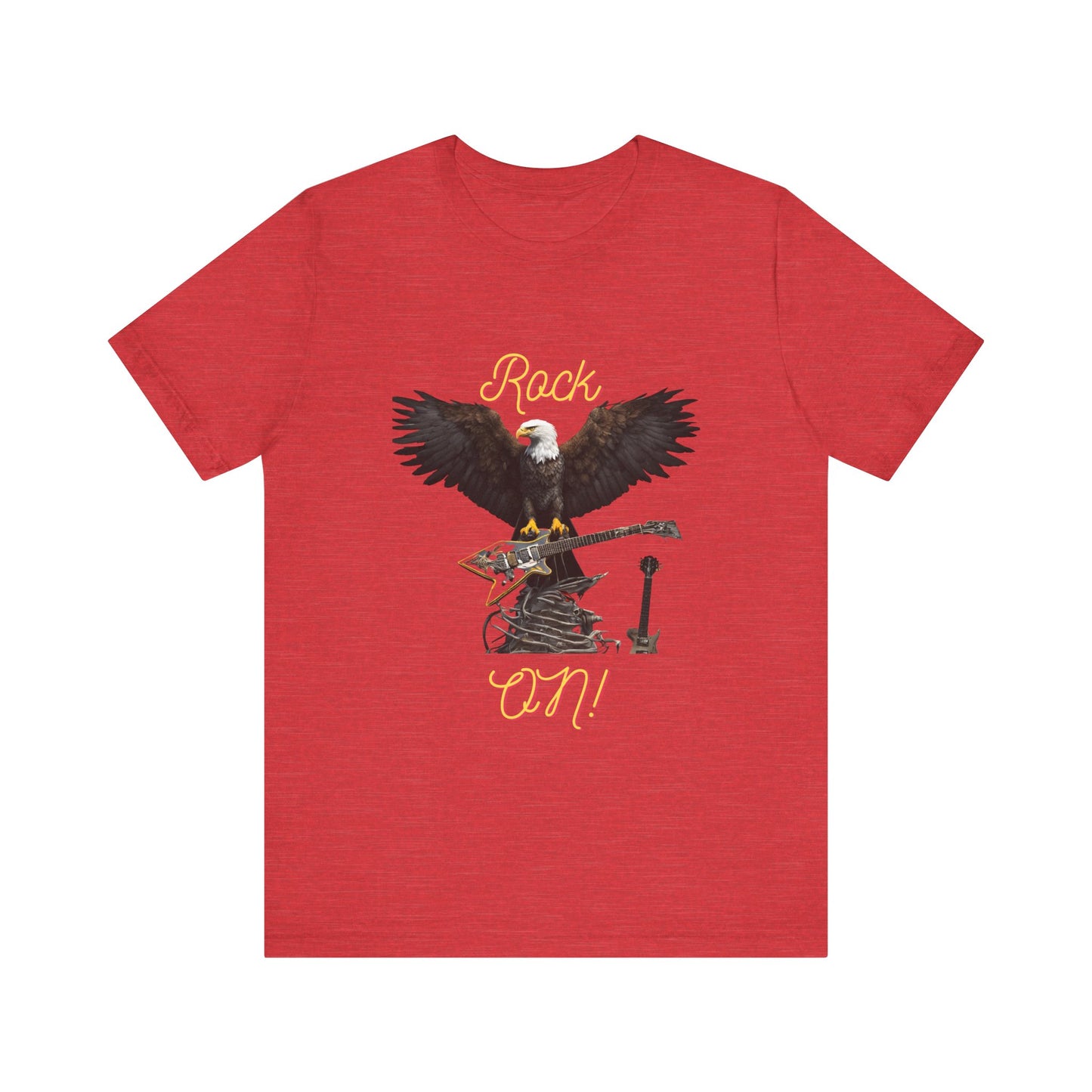 Rock On Eagle--Unisex Jersey Short Sleeve Tee