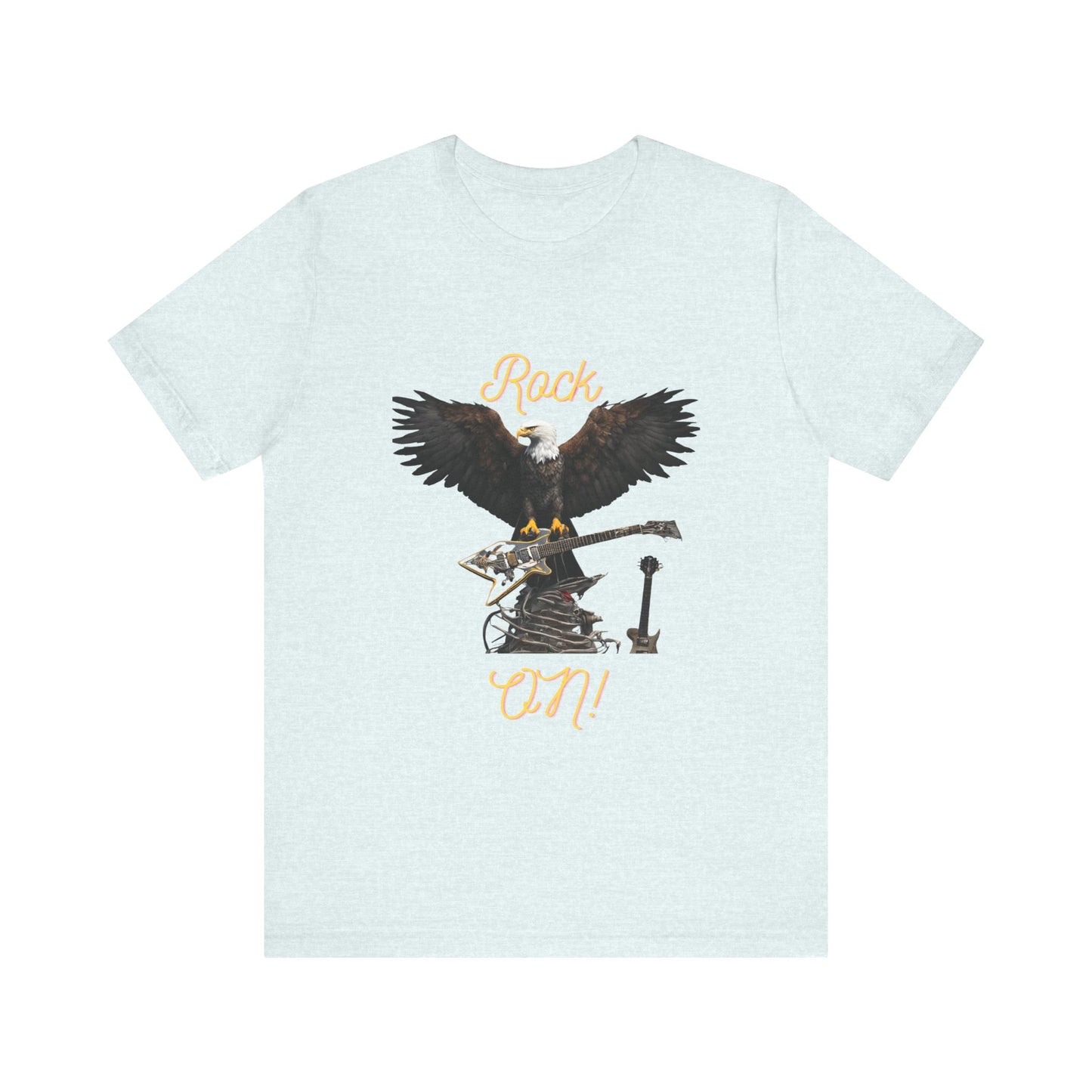 Rock On Eagle--Unisex Jersey Short Sleeve Tee