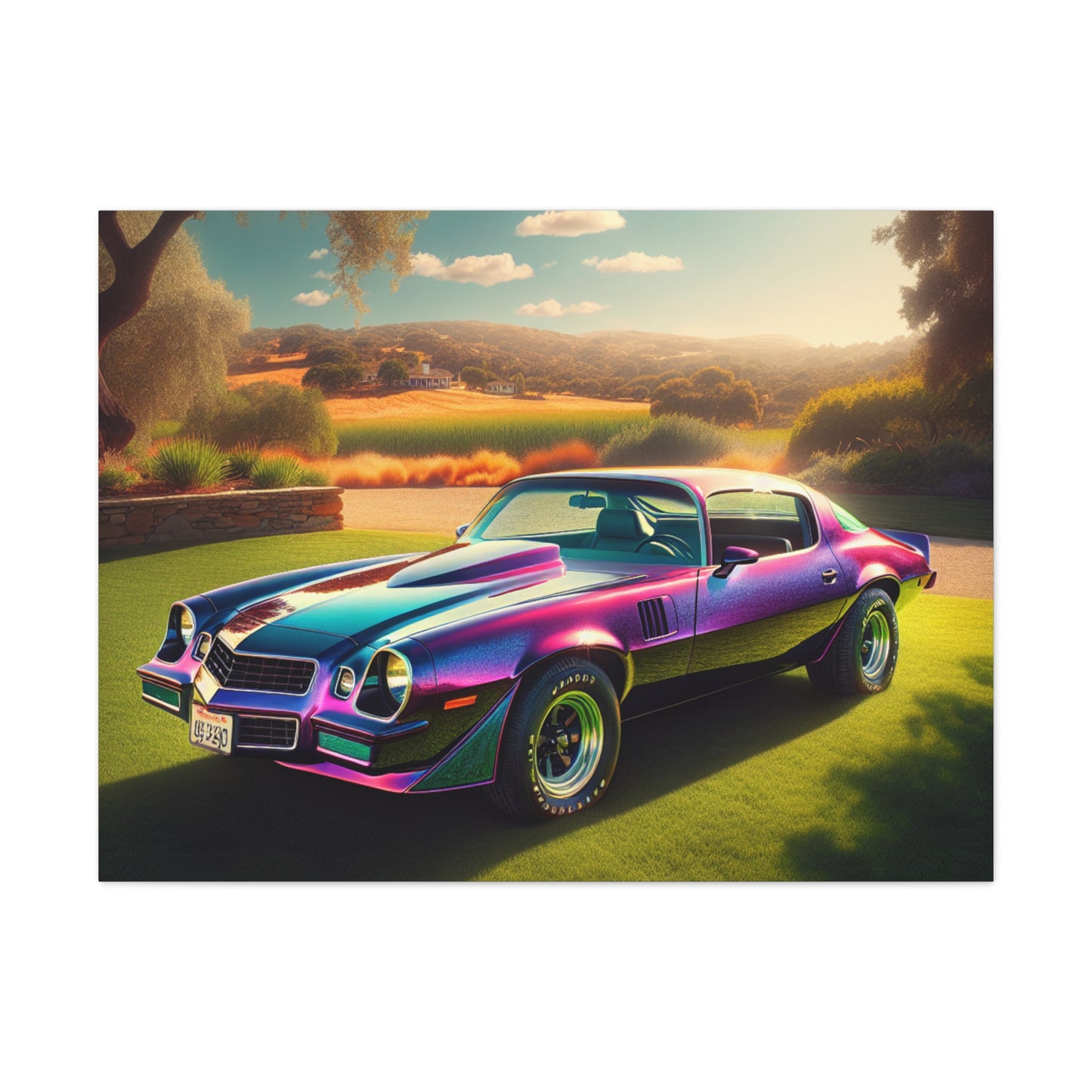 1979 Camaro Purple -- Canvas Gallery Wraps