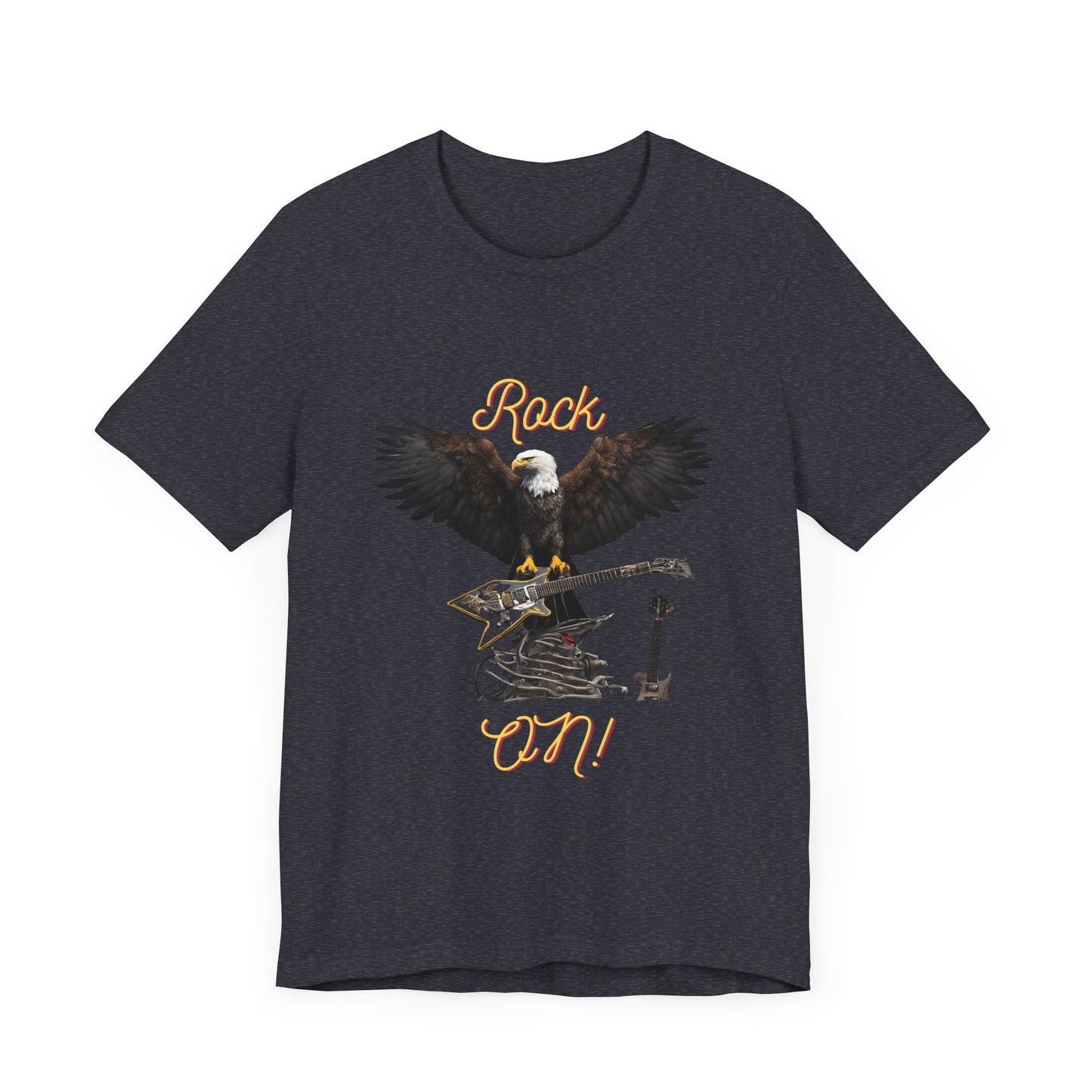 Rock On Eagle--Unisex Jersey Short Sleeve Tee