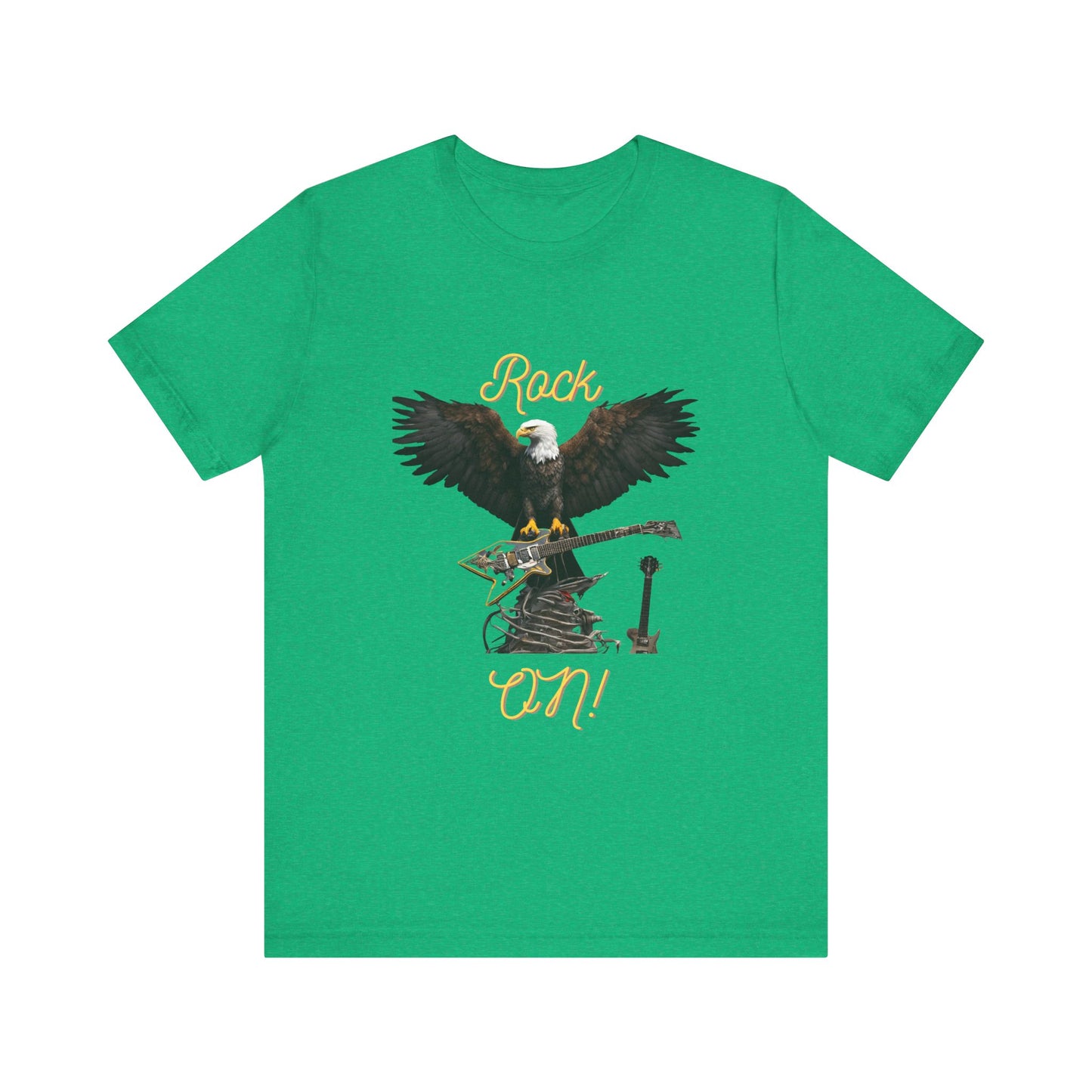 Rock On Eagle--Unisex Jersey Short Sleeve Tee