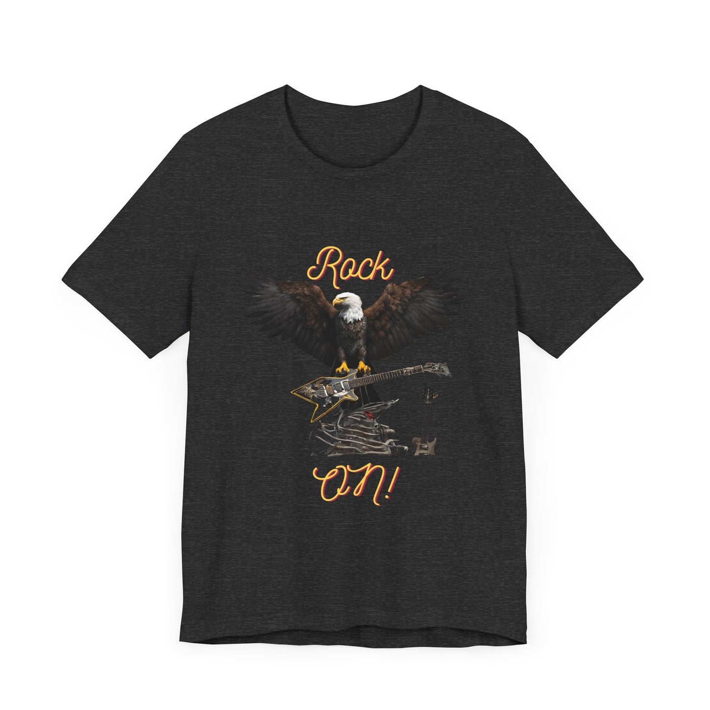 Rock On Eagle--Unisex Jersey Short Sleeve Tee