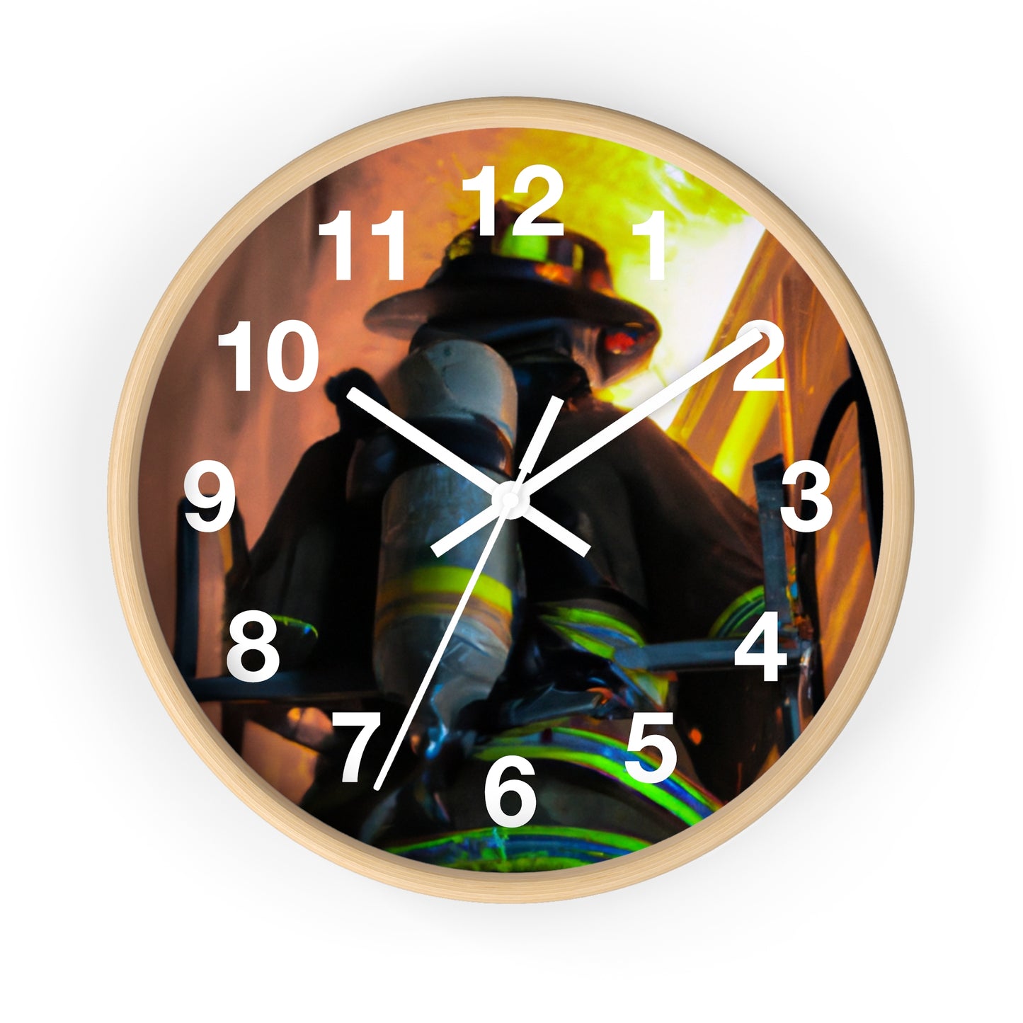 Firefighter--Wall Clock