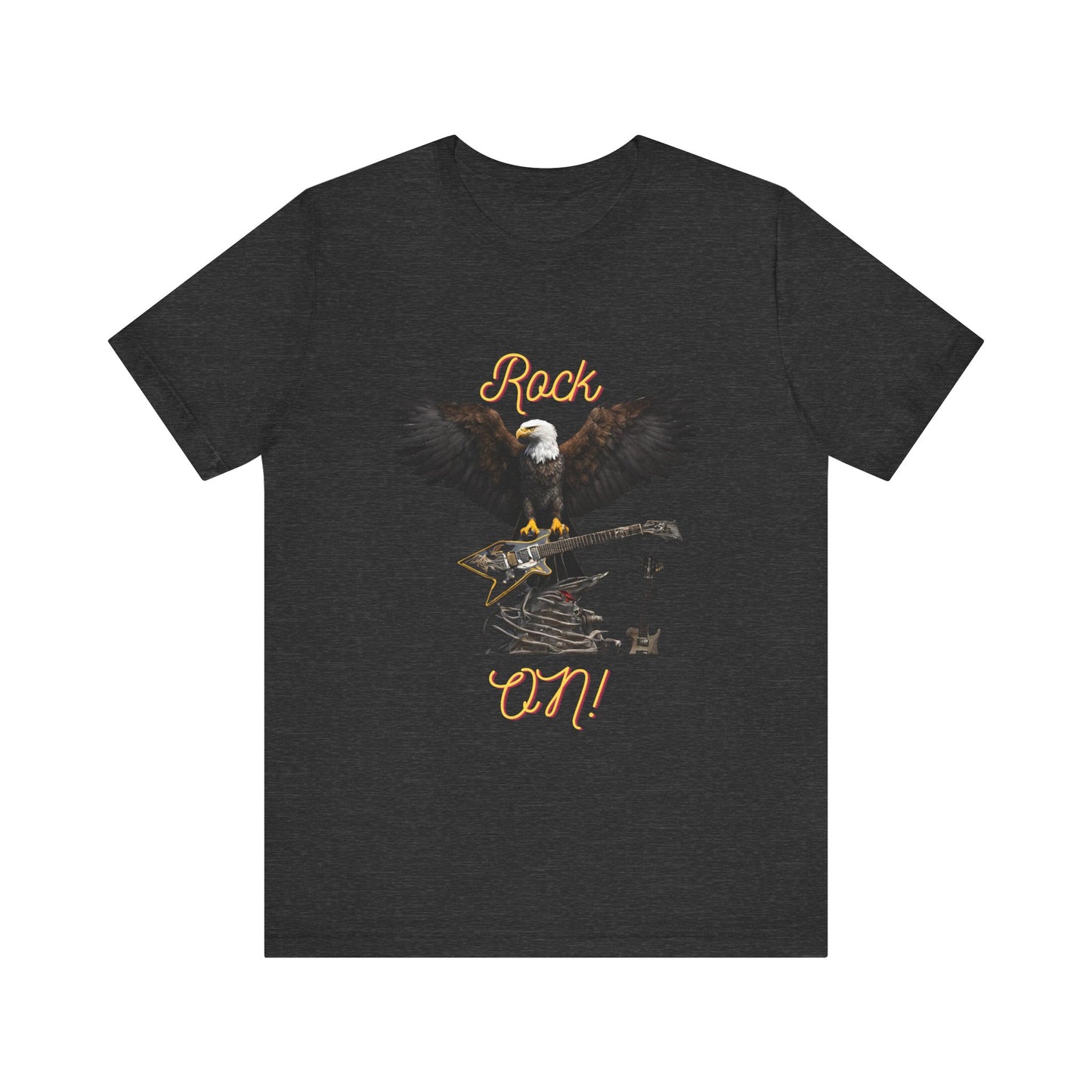Rock On Eagle--Unisex Jersey Short Sleeve Tee