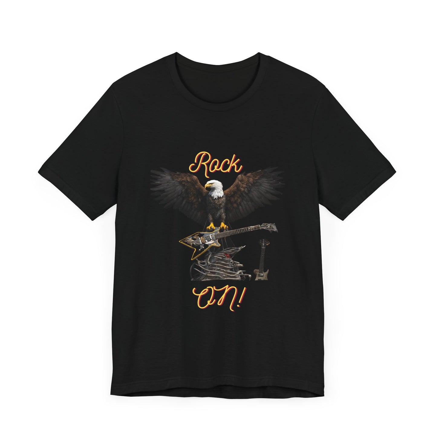 Rock On Eagle--Unisex Jersey Short Sleeve Tee