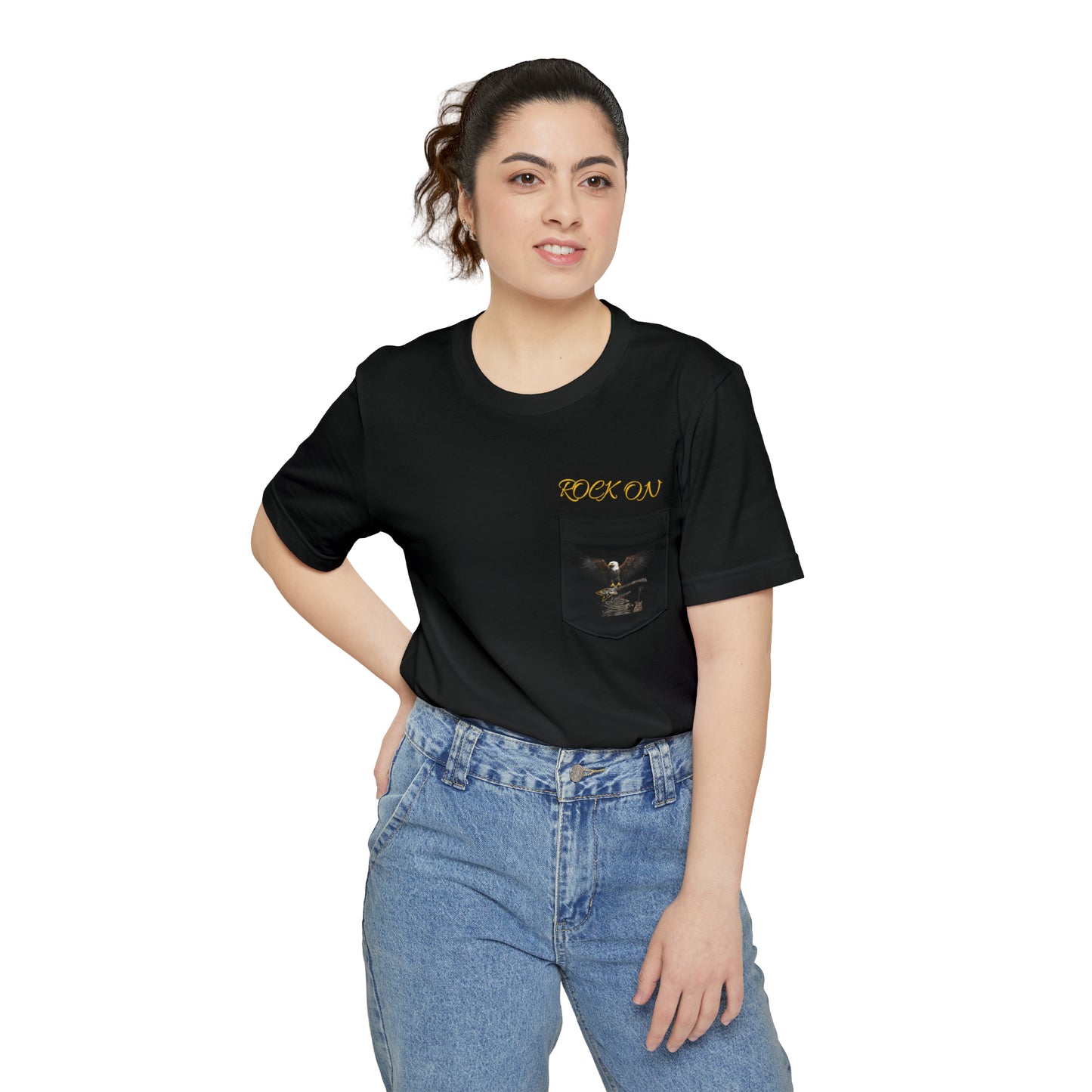 ROCK ON--Unisex Pocket T-shirt