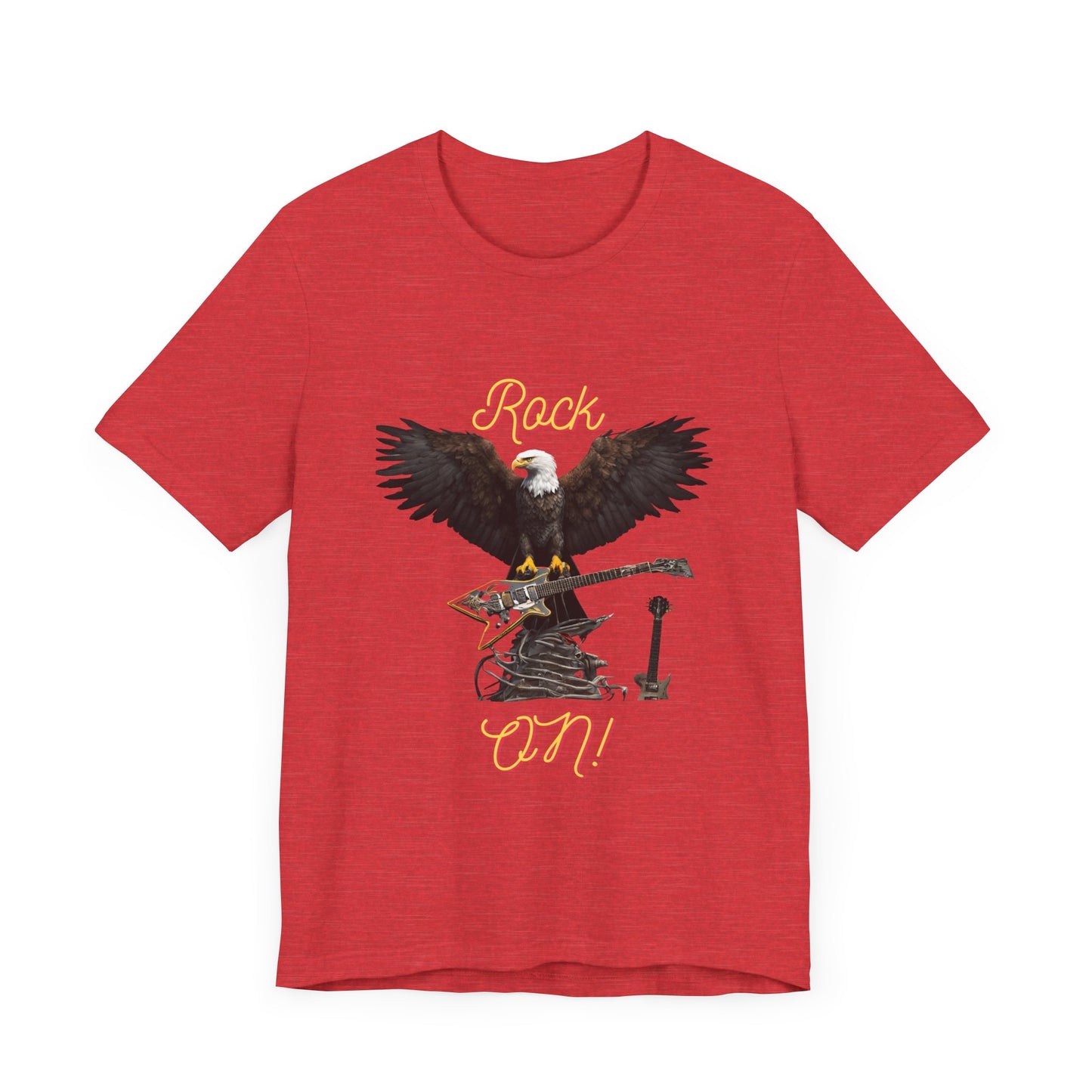 Rock On Eagle--Unisex Jersey Short Sleeve Tee