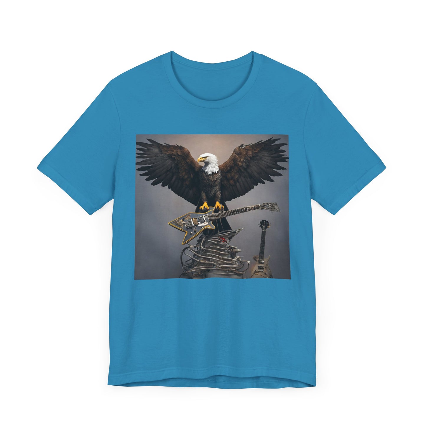 Eagle on the Rock--Pose--Unisex Jersey Short Sleeve Tee