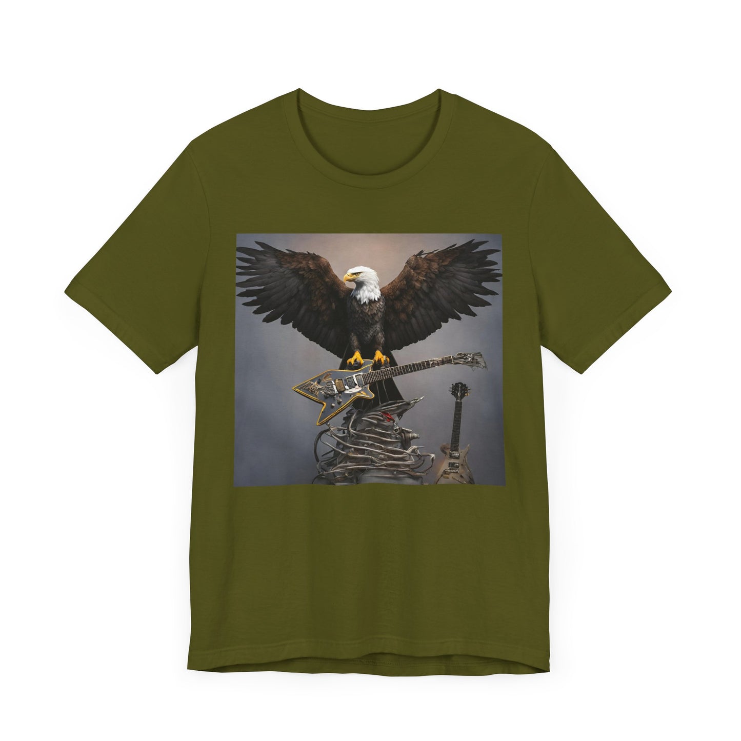 Eagle on the Rock--Pose--Unisex Jersey Short Sleeve Tee