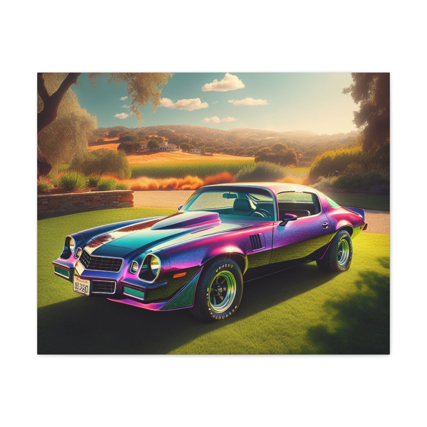 1979 Camaro Purple -- Canvas Gallery Wraps