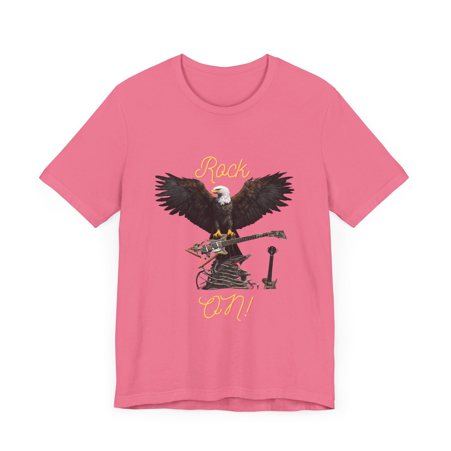 Rock On Eagle--Unisex Jersey Short Sleeve Tee
