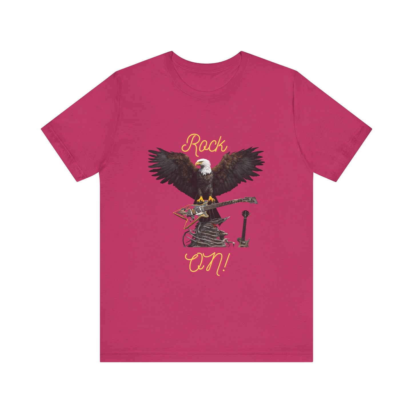 Rock On Eagle--Unisex Jersey Short Sleeve Tee