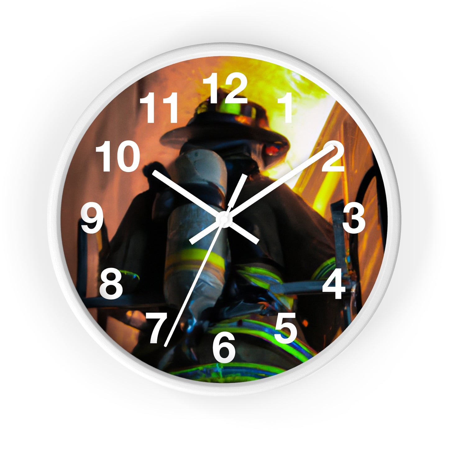 Firefighter--Wall Clock