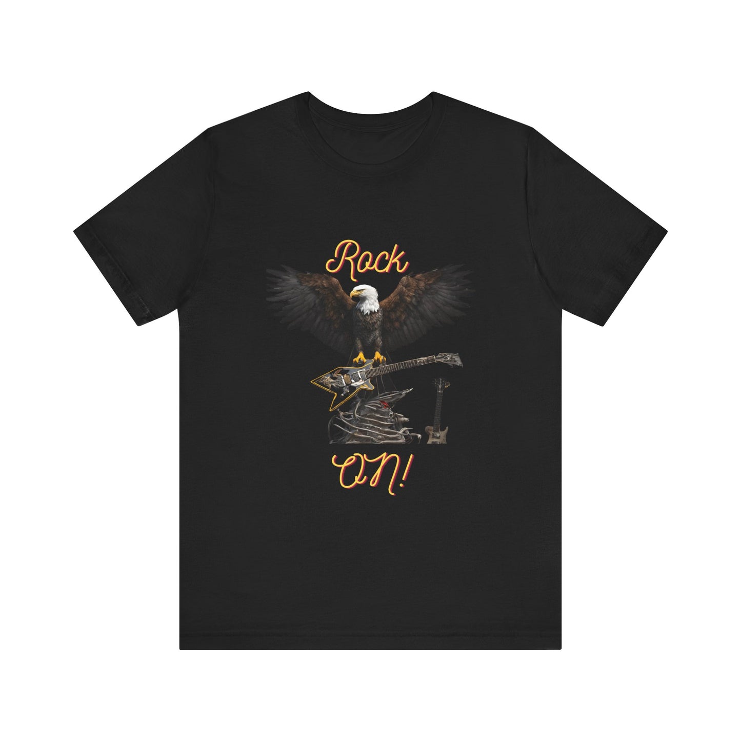 Rock On Eagle--Unisex Jersey Short Sleeve Tee