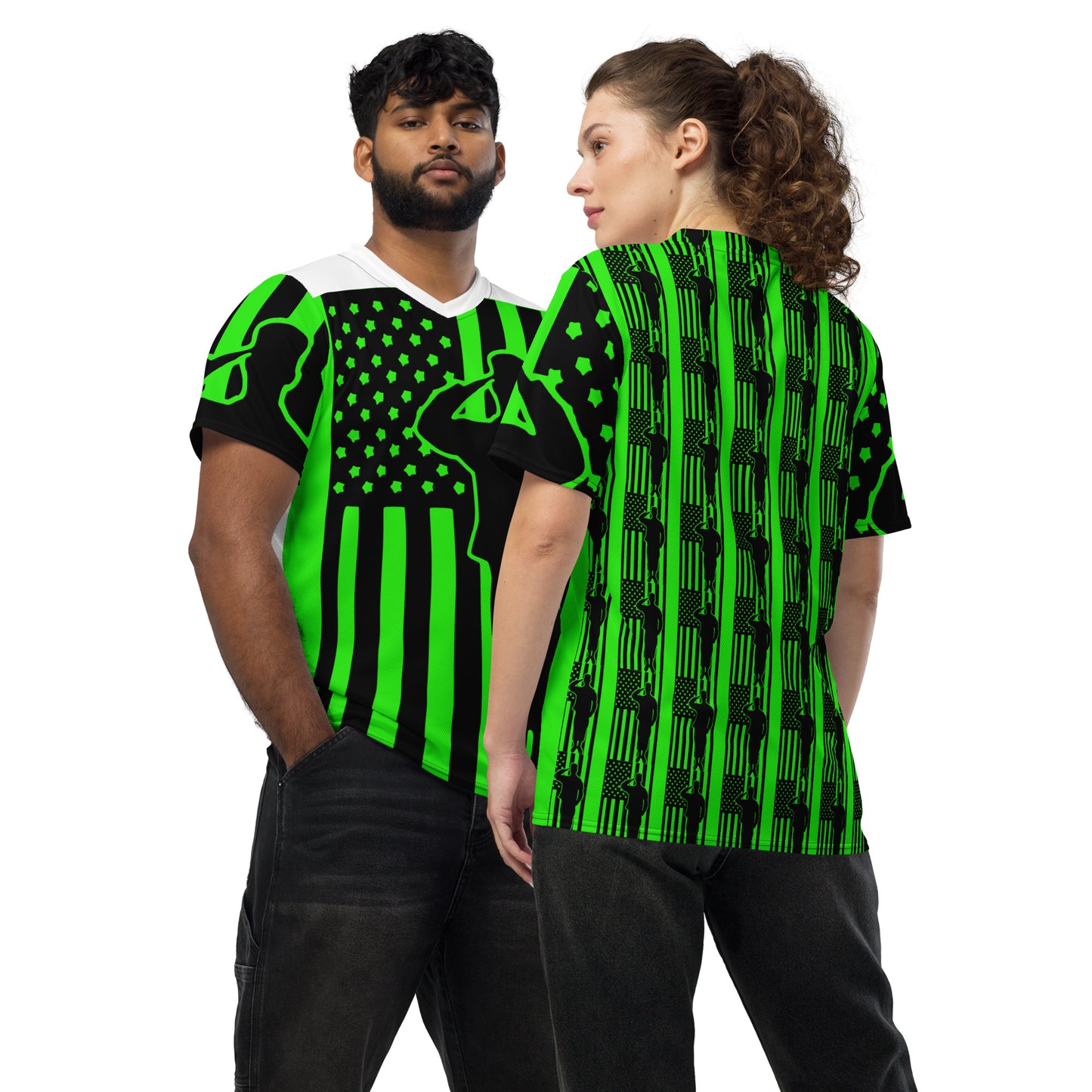 Green Soldier Flag--unisex sports jersey