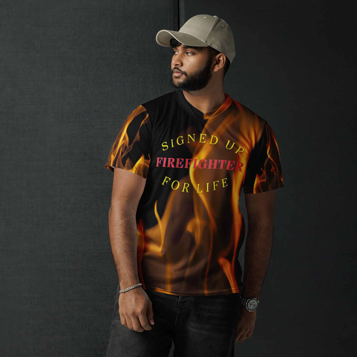 Firefighter-Signed-Up-For-Life--unisex sports jersey