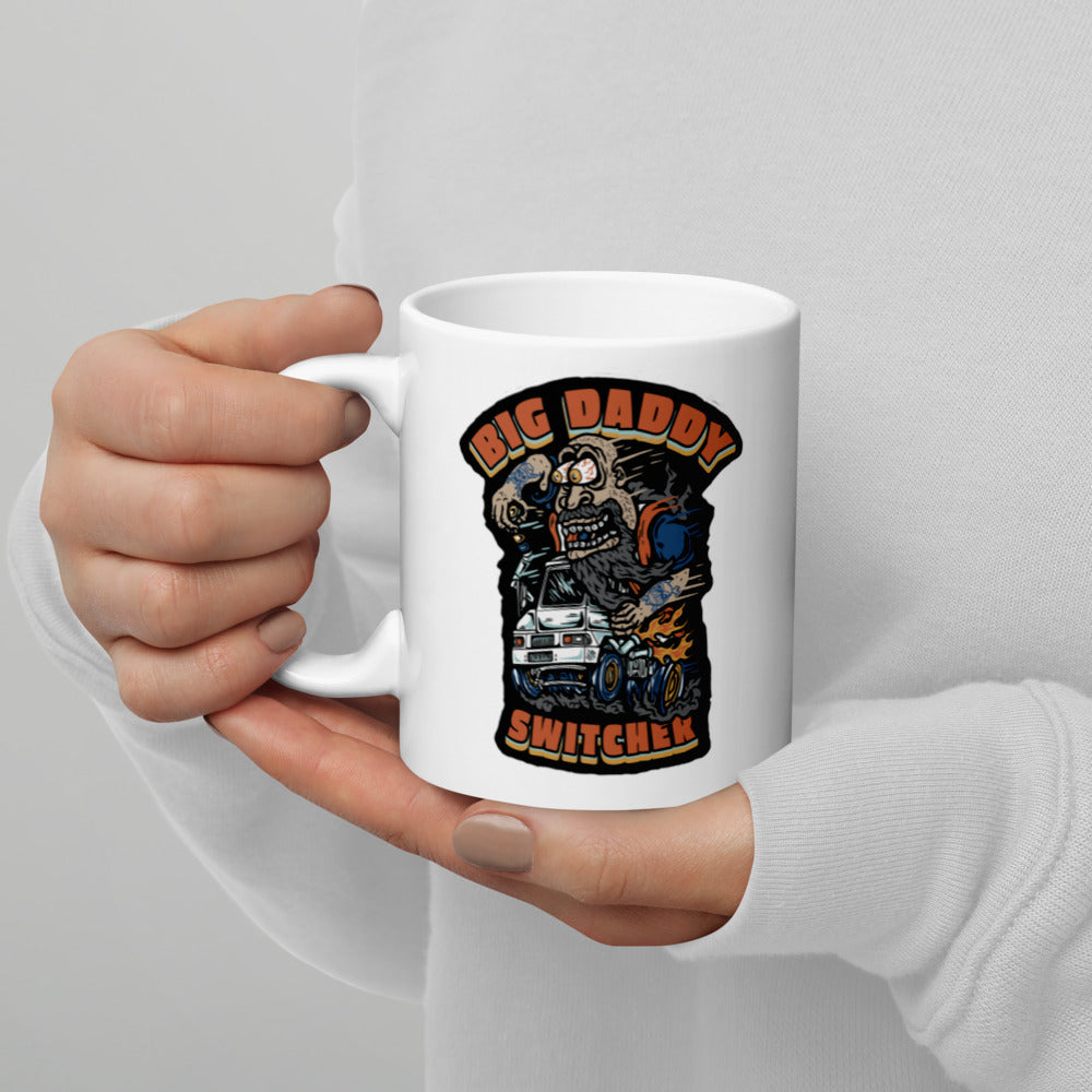 White glossy mug