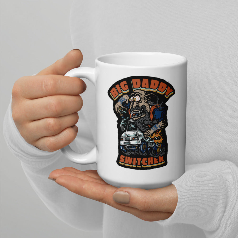 White glossy mug